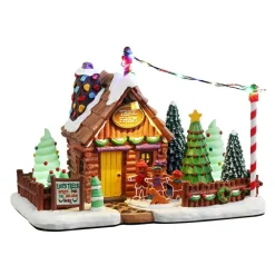 Village De Noël Lemax|LEMAX Village de Noël lumineux à piles Ferme des sapins Lou's Tree
