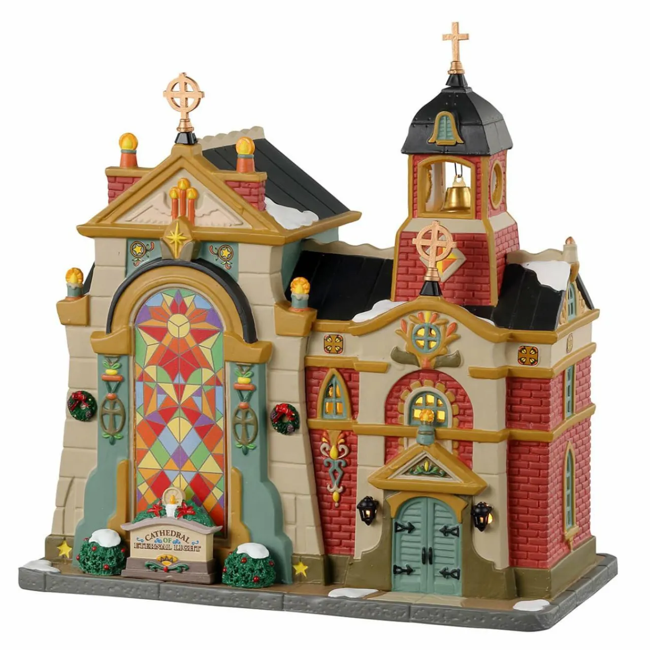 Village De Noël Lemax|LEMAX Village de Noël lumineux Cathédrale de la lumière éternelle