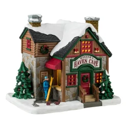Village De Noël Lemax|LEMAX Village de Noël lumineux Le café Winter's Haven