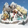 Village De Noël Lumineux|KAEMINGK Village de Noël lumineux et musical Chalets en montagne