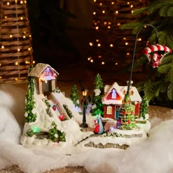 Village De Noël Lumineux|KAEMINGK Village de Noël lumineux et animé (H31 cm) Aventures d'hiver Multicolore