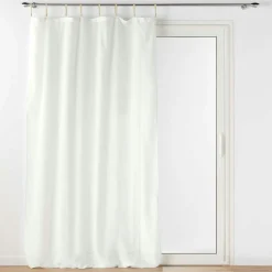 Voilage|DOUCEUR D'INTERIEUR Voilage à passants coton (140 x 240 cm) Belani Blanc
