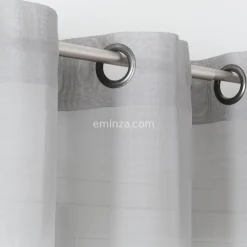 Voilage|LINDER Voilage (145 x H240 cm) Givrée Gris perle Gris clair