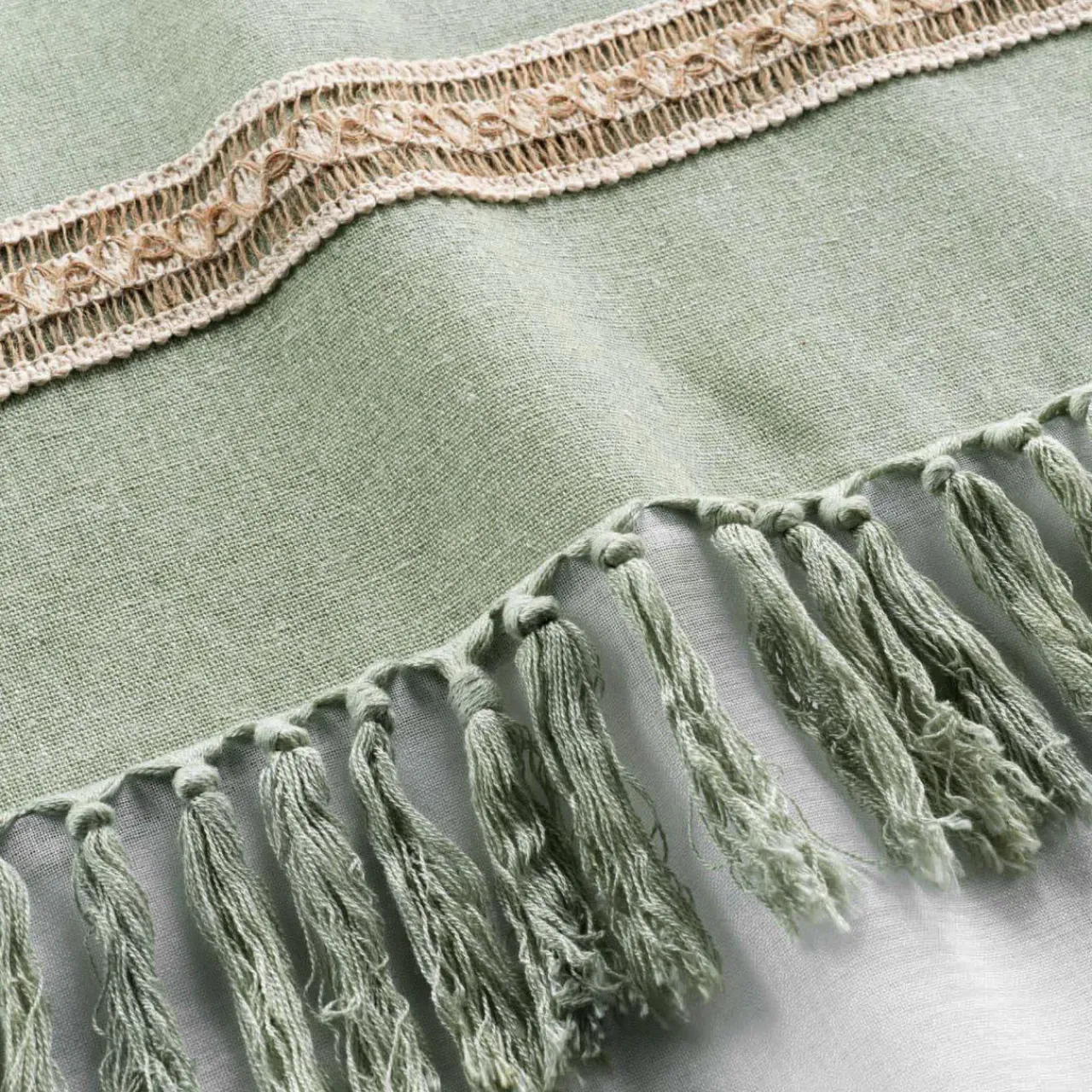 Voilage|DOUCEUR D'INTERIEUR Voilage coton (140 x 240 cm) Janara Vert sauge