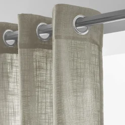 Voilage|EMINZA Voilage effet lin (140 x 240 cm) Robin Taupe