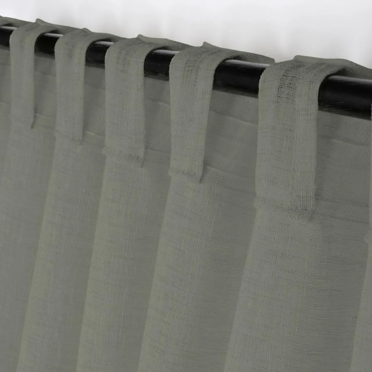 Voilage|LOVELY CASA Voilage galon fronceur (140 x 260 cm) Madrid Vert kaki