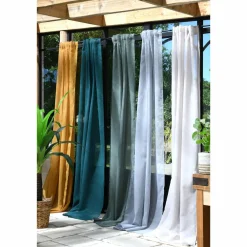 Voilage|LOVELY CASA Voilage galon fronceur (140 x 260 cm) Derby Vert sapin