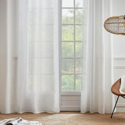 Voilage|EMINZA Voilage galon fronceur (140 x 240 cm) Maël Blanc