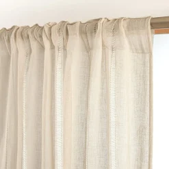 Voilage|EMINZA Voilage galon fronceur (280 x 240 cm) Léontine Beige