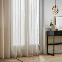 Voilage|EMINZA Voilage galon fronceur (280 x 240 cm) Léontine Beige