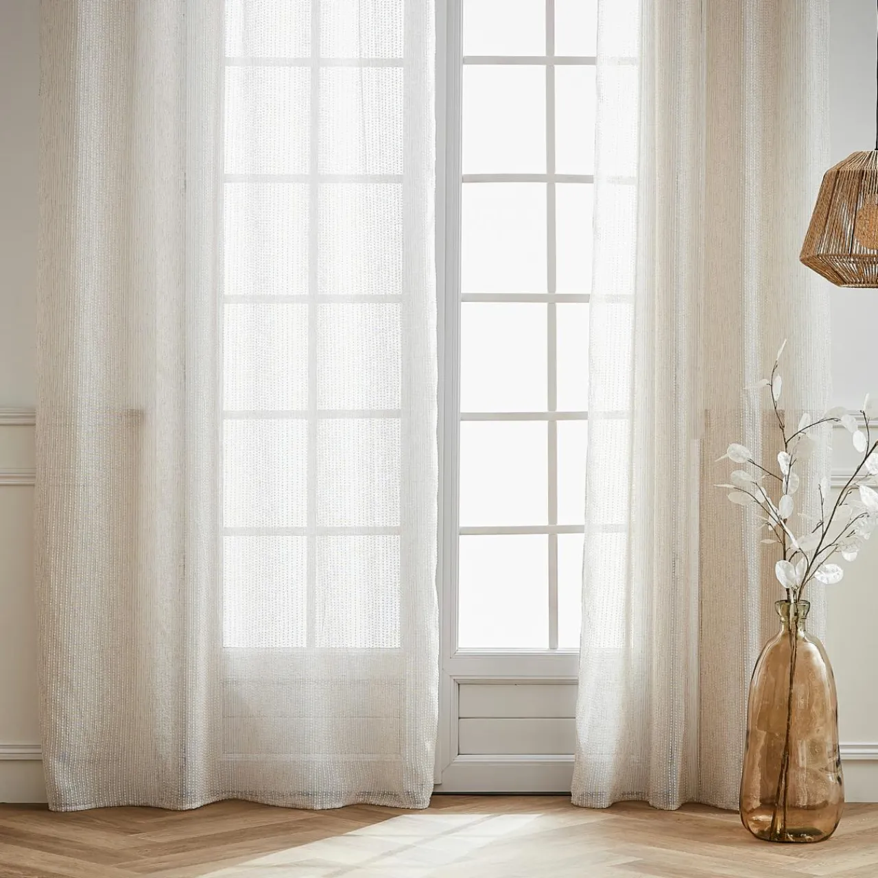 Voilage|EMINZA Voilage galon fronceur (140 x 240 cm) Arthur Beige