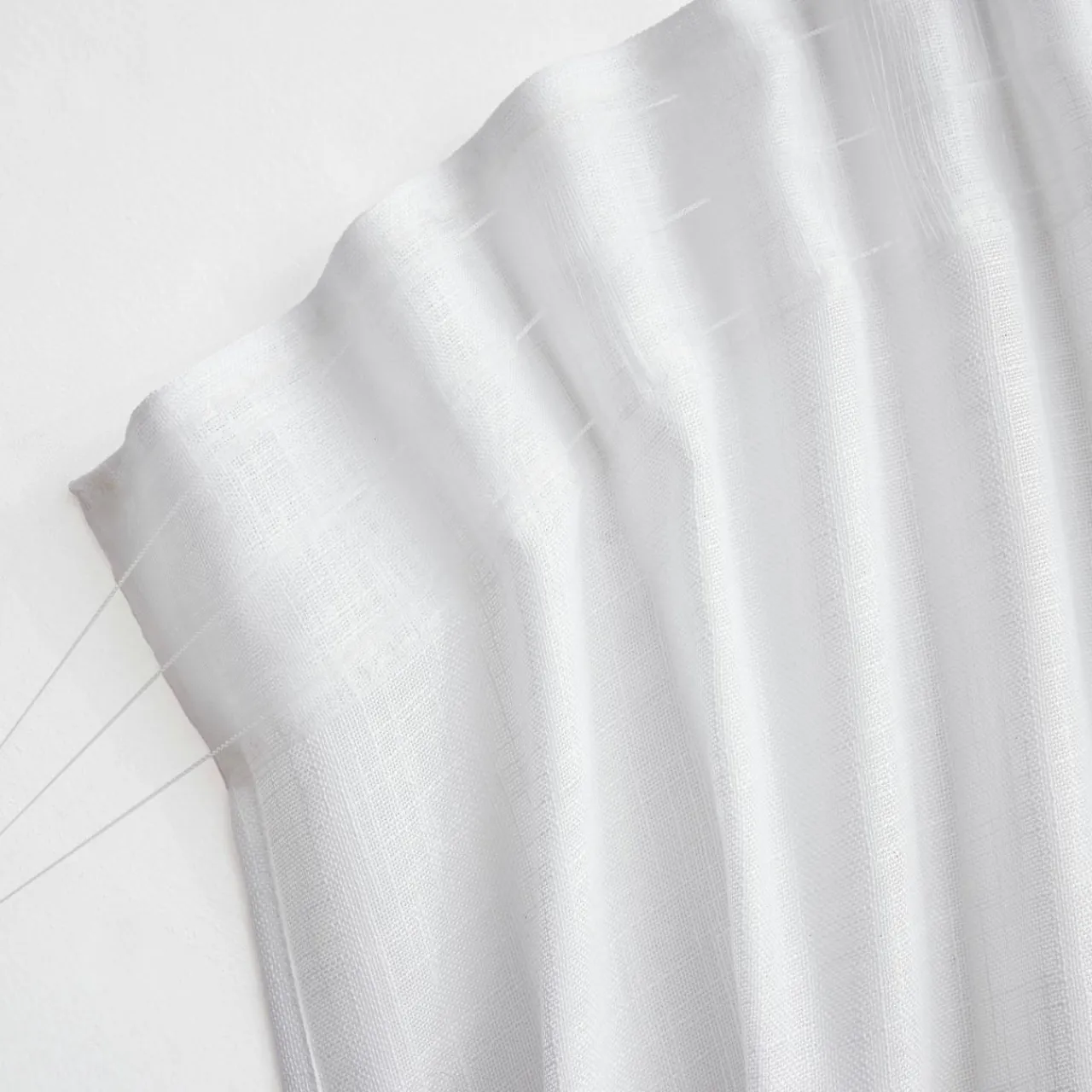 Voilage|EMINZA Voilage galon fronceur effet lin (280 x 240 cm) Robin Blanc