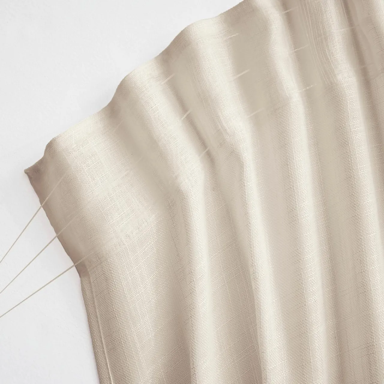 Voilage|EMINZA Voilage galon fronceur effet lin (280 x 240 cm) Robin Beige