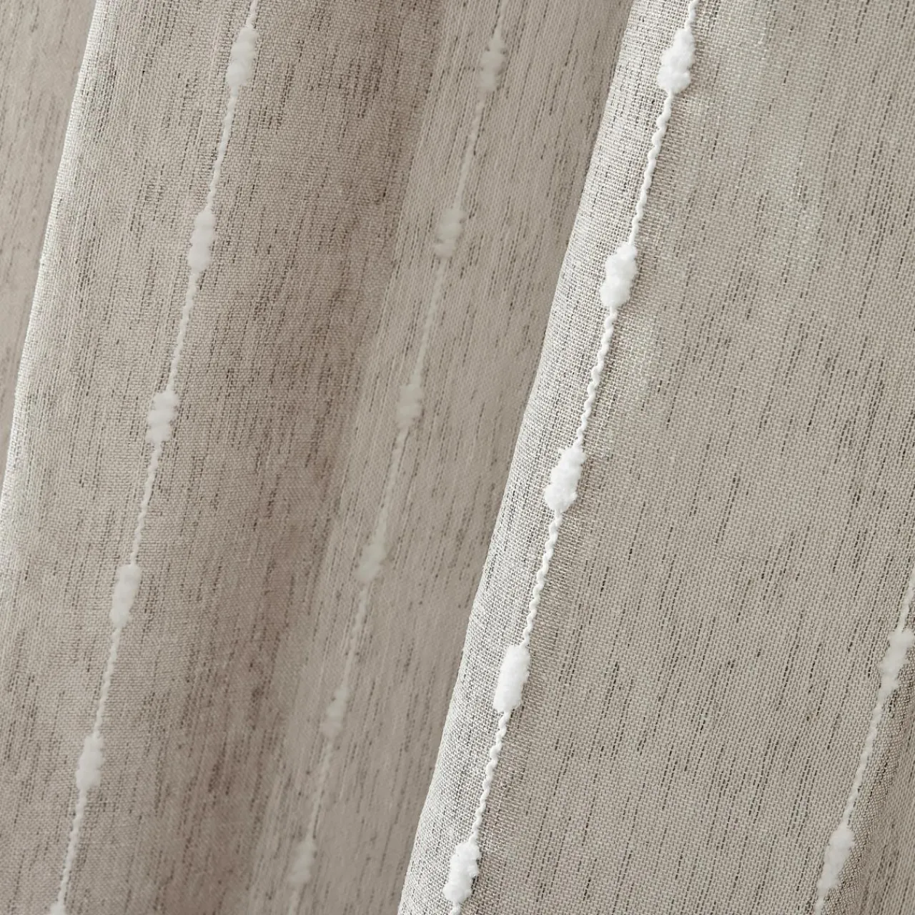 Voilage|EMINZA Voilage galon fronceur pompons (140 x 240 cm) Axel Beige