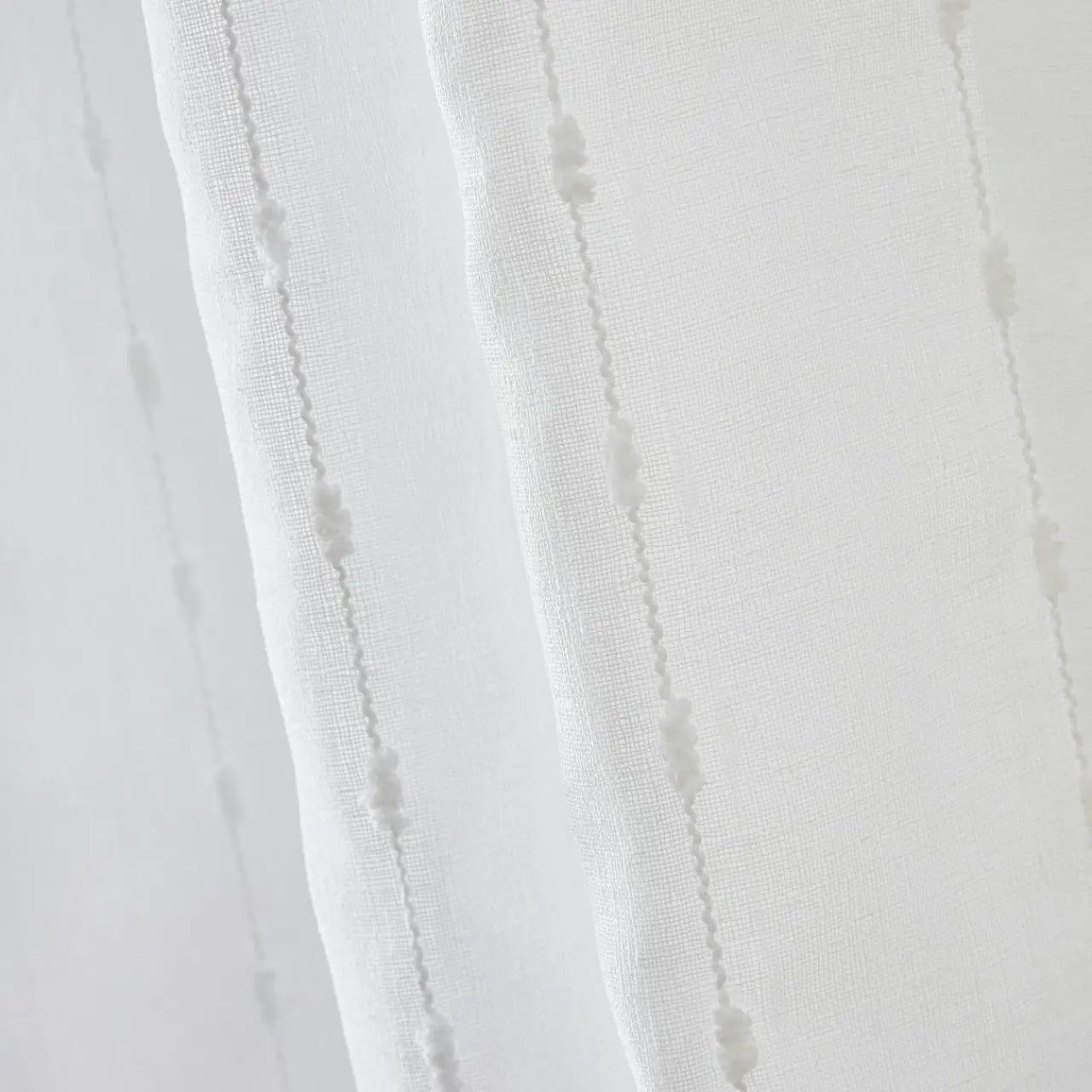 Voilage|EMINZA Voilage galon fronceur pompons (280 x 240 cm) Axel Blanc