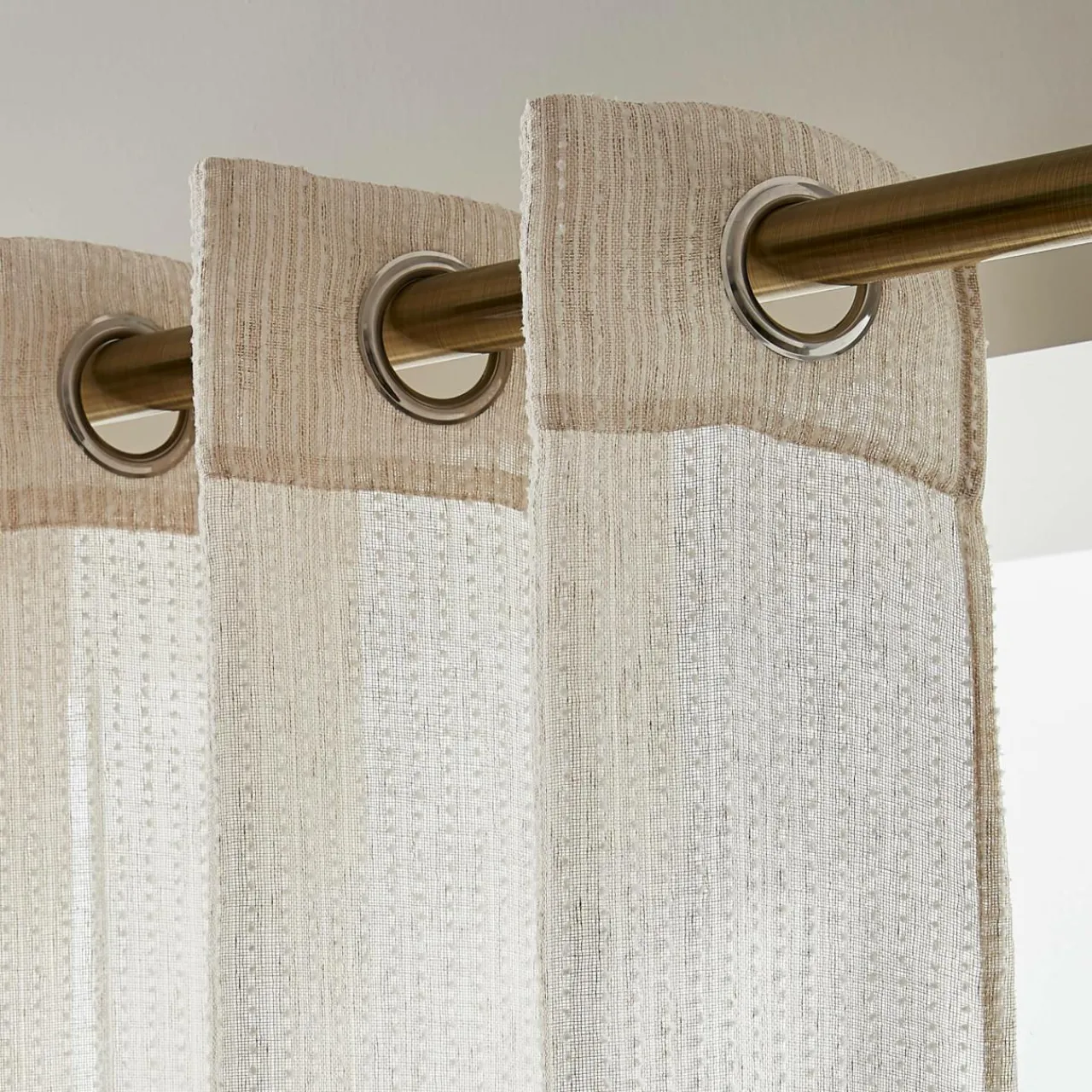 Voilage|EMINZA Voilage grande largeur (400 x 240 cm) Arthur Beige