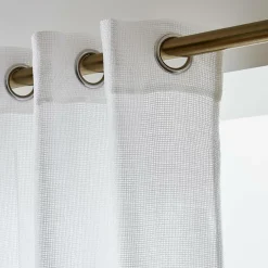 Voilage|EMINZA Voilage grande largeur effet lin (400 x 240 cm) Luca Blanc