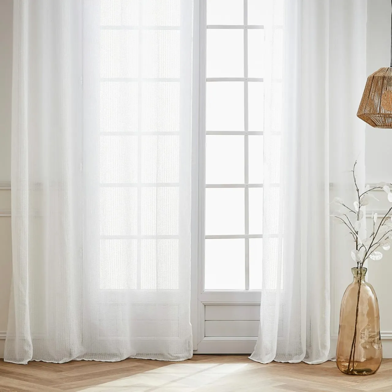 Voilage|EMINZA Voilage œillets (140 x 240 cm) Arthur Blanc