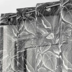 Voilage|DOUCEUR D'INTERIEUR Voilage œillets (140 x 240 cm) Cabana Noir