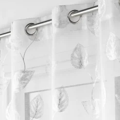 Voilage|DOUCEUR D'INTERIEUR Voilage œillets (140 x 280 cm) Edelia Argent