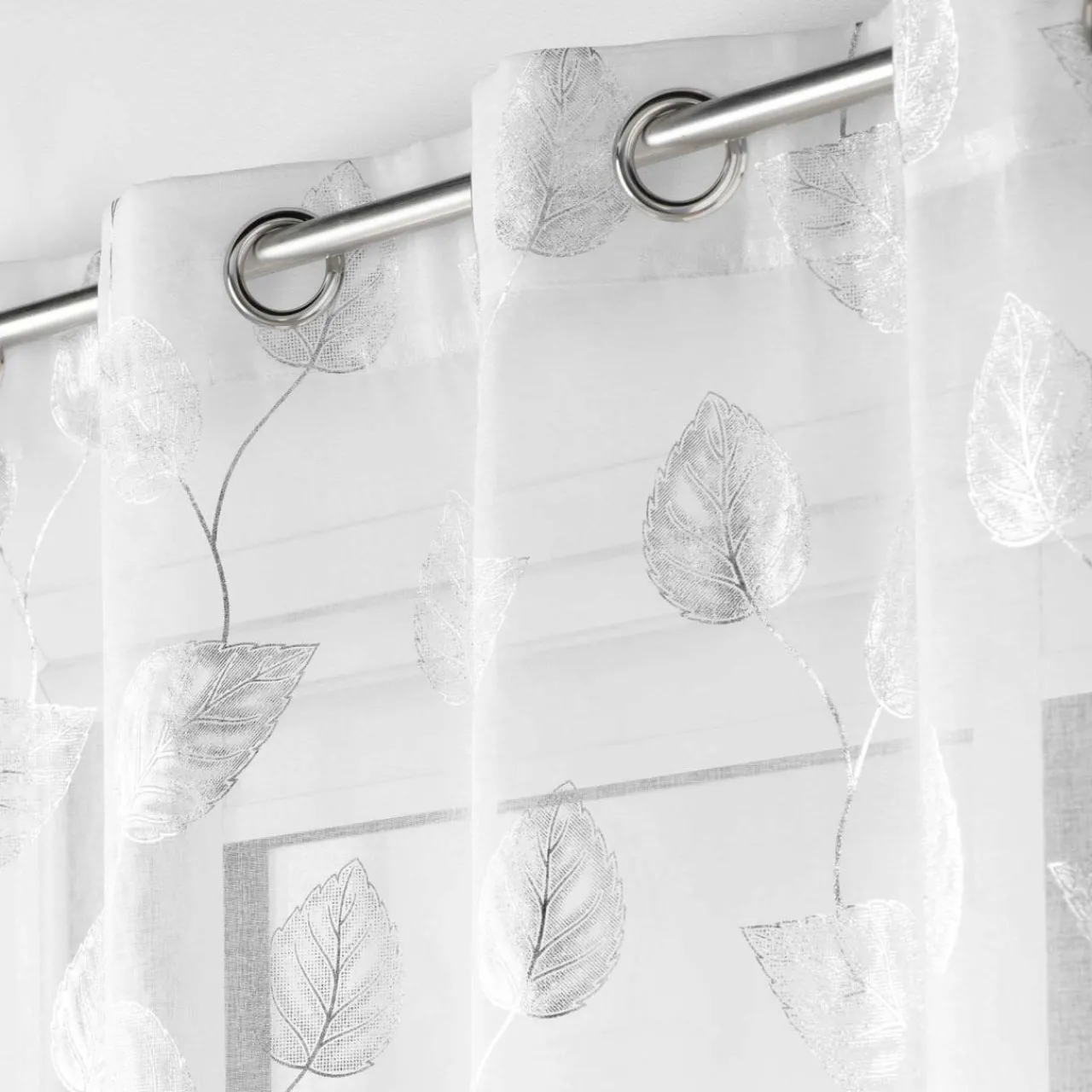 Voilage|DOUCEUR D'INTERIEUR Voilage œillets (140 x 280 cm) Edelia Argent
