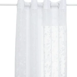 Voilage|Atmosphera, cru017dateur d'intu017drieur Voilage œillets (140 x 240 cm) Flore Blanc