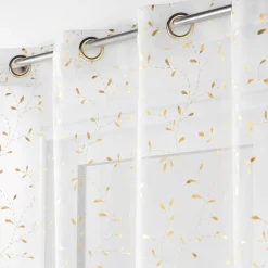 Voilage|DOUCEUR D'INTERIEUR Voilage œillets (140 x 240 cm) Flessia Or