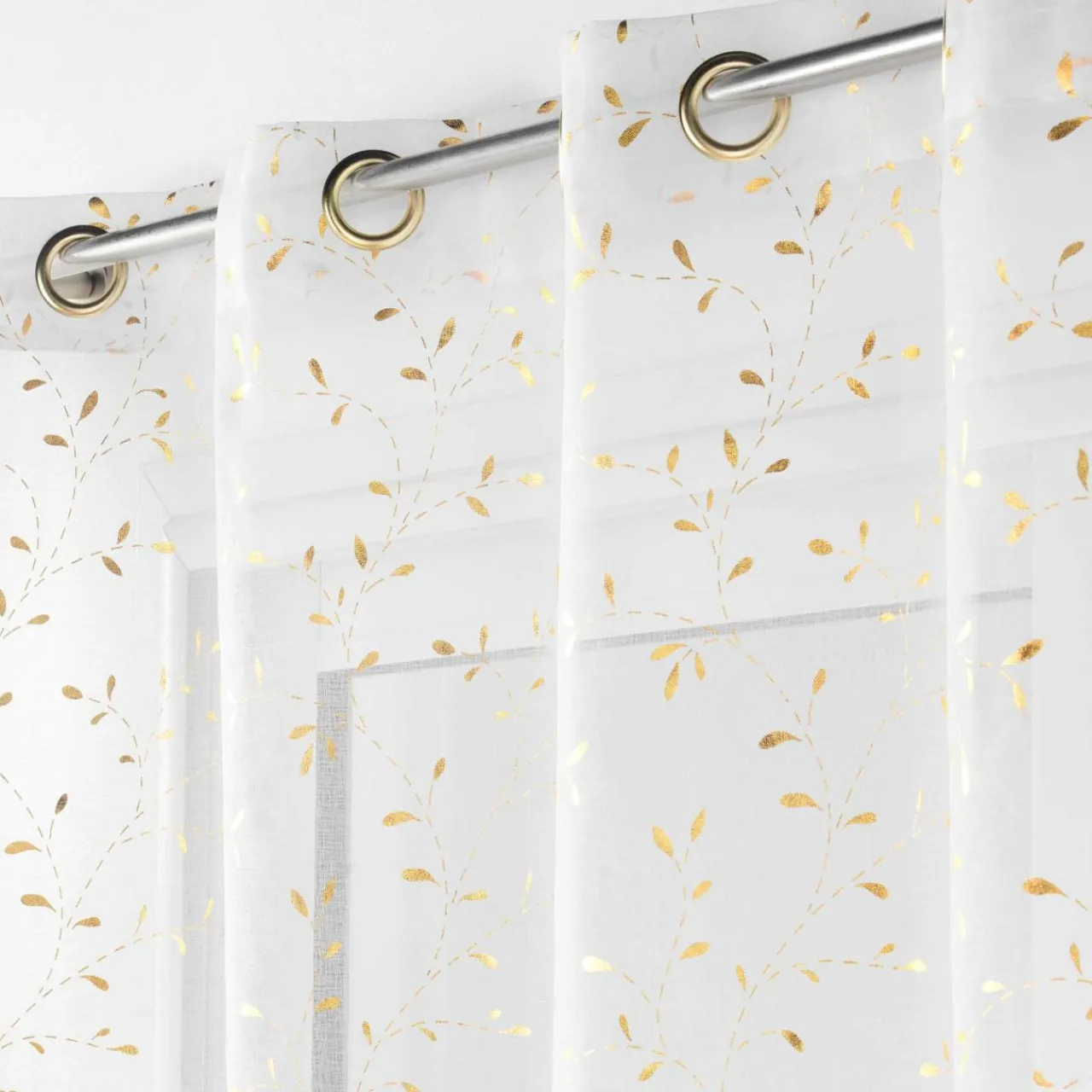 Voilage|DOUCEUR D'INTERIEUR Voilage œillets (140 x 240 cm) Flessia Or