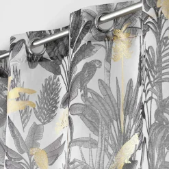 Voilage|DOUCEUR D'INTERIEUR Voilage œillets (140 x 240 cm) Karaba Noir