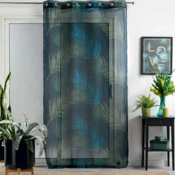 Voilage|DOUCEUR D'INTERIEUR Voilage œillets (140 x 240 cm) Malyssa Bleu