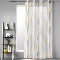 Voilage|DOUCEUR D'INTERIEUR Voilage œillets (140 x 240 cm) Ondulys Blanc