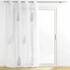 Voilage|DOUCEUR D'INTERIEUR Voilage œillets (140 x 240 cm) Palmeor Argent