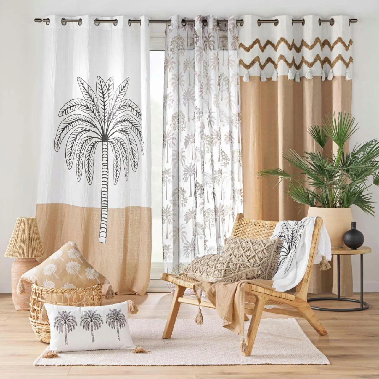 Voilage|douceur d'intu017drieur Voilage œillets (140 x 240 cm) Palmea Beige