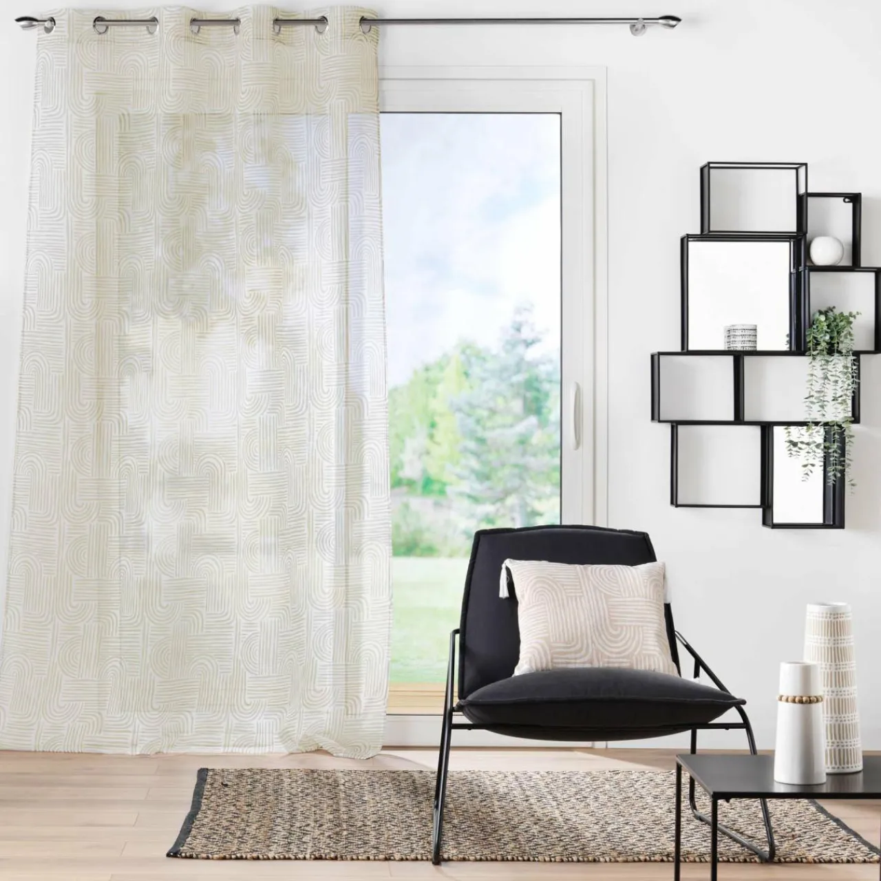 Voilage|DOUCEUR D'INTERIEUR Voilage œillets (140 x 240 cm) Pandore Blanc