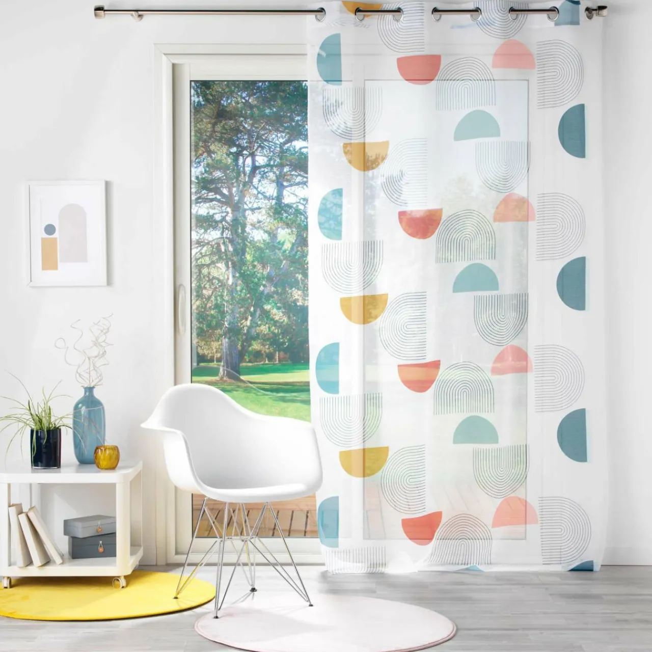 Voilage|DOUCEUR D'INTERIEUR Voilage œillets (140 x 240 cm) Popart Multicolore