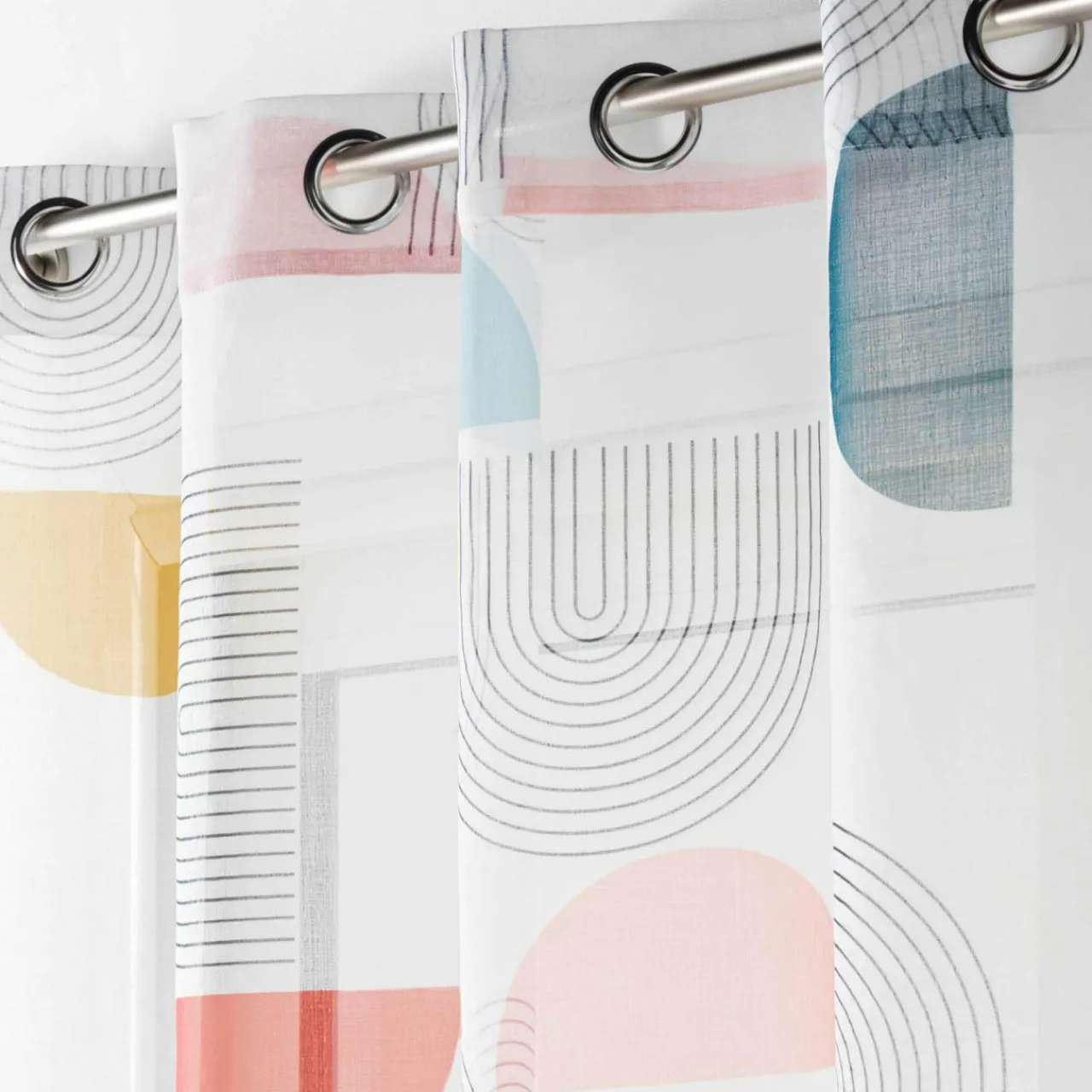 Voilage|DOUCEUR D'INTERIEUR Voilage œillets (140 x 240 cm) Popart Multicolore