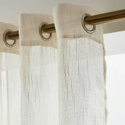 Voilage|EMINZA Voilage œillets (140 x 240 cm) Raphaël Beige