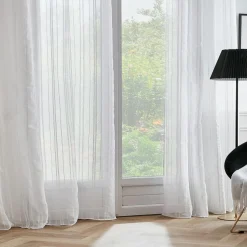 Voilage|EMINZA Voilage œillets (140 x 280 cm) Théo Blanc