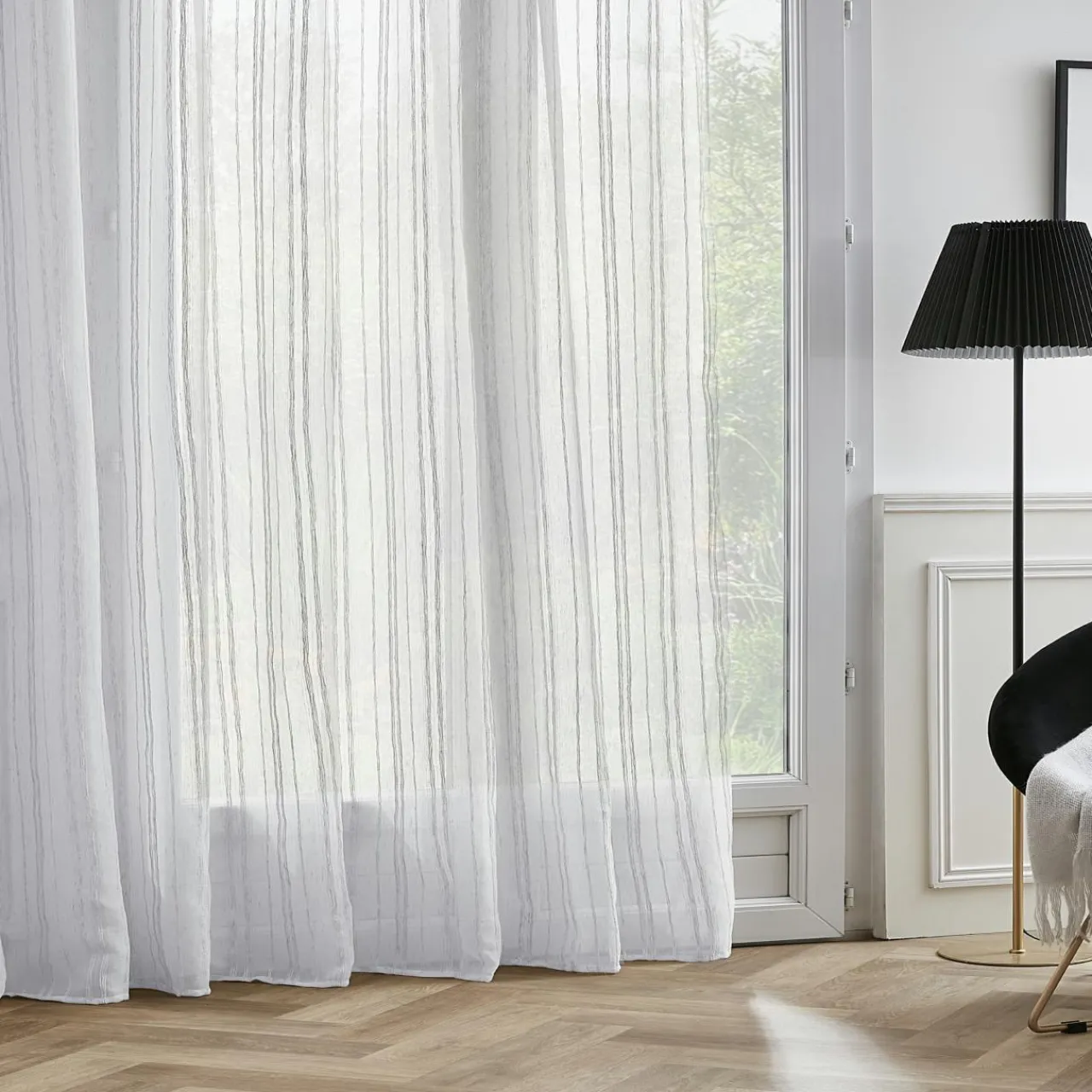 Voilage|EMINZA Voilage œillets (280 x 240 cm) Théo Blanc