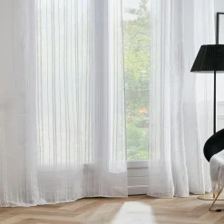 Voilage|EMINZA Voilage œillets (180 x 240 cm) Théo Blanc