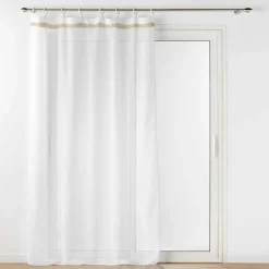 Voilage|DOUCEUR D'INTERIEUR Voilage œillets bois (140 x 240 cm) Mileo Blanc