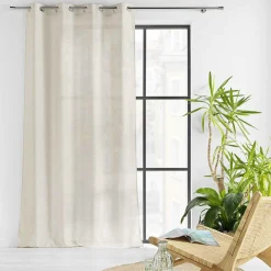 Voilage|douceur d'intu017drieur Voilage œillets effet lainage (140 x 240 cm) Loulaine Beige