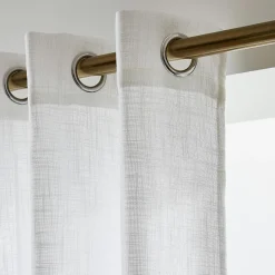 Voilage|EMINZA Voilage œillets effet lin (280 x 240 cm) Robin Blanc
