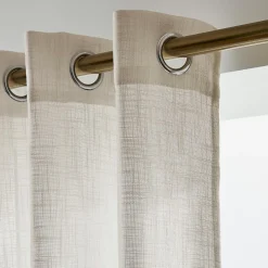 Voilage|EMINZA Voilage œillets effet lin (180 x 240 cm) Robin Beige