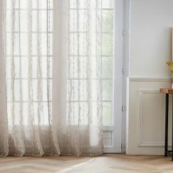 Voilage|EMINZA Voilage œillets pompons (280 x 240 cm) Axel Beige