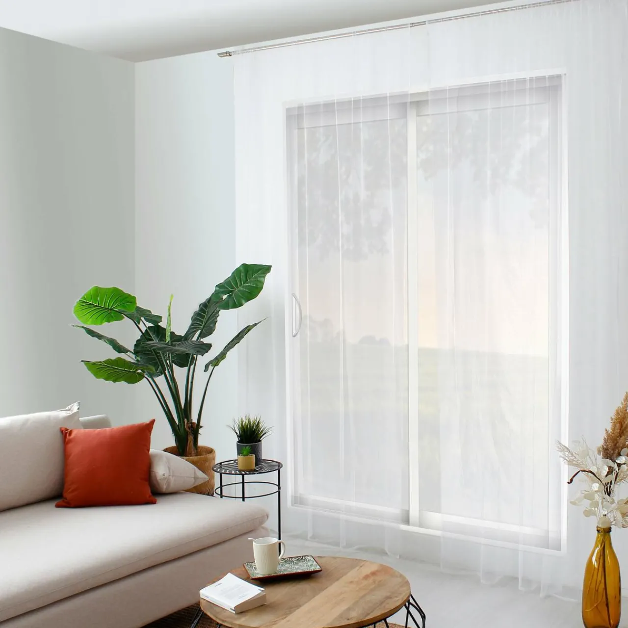 Voilage|Moustiquaire|ENJOY HOME Voilage moustiquaire (140 x 240 cm) Moustik Blanc