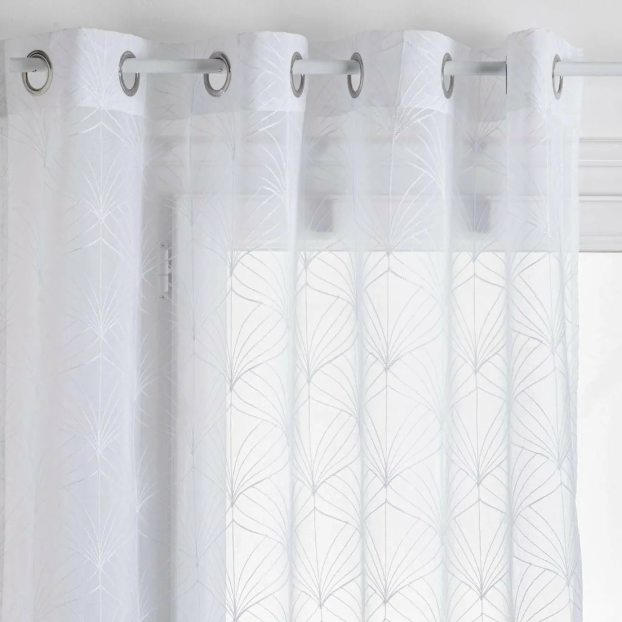 Voilage|ATMOSPHERA Voilage oeillets (140 x 240 cm) Mia Blanc