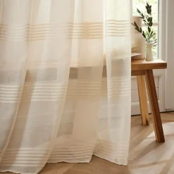 Voilage|EMINZA Voilage oeillets (140 x 240 cm) Noé Beige