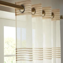 Voilage|EMINZA Voilage oeillets (140 x 240 cm) Noé Beige