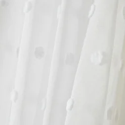 Voilage|EMINZA Voilage oeillets pompons (140 x 240 cm) Emie Blanc